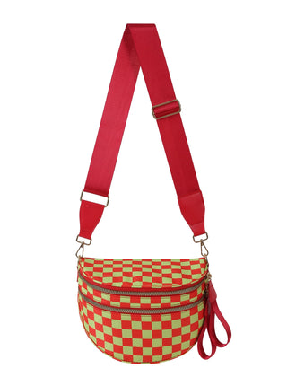 Checkered Red and Lime