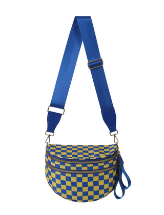 Checkered Blue and Gold