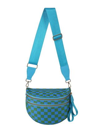 Checkered Blue and Green