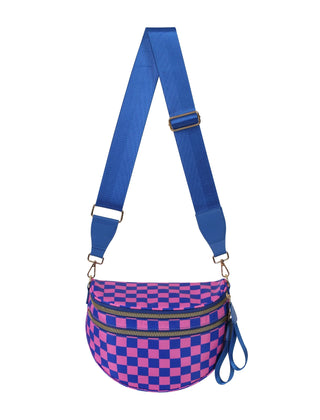 Checkered Blue and Pink
