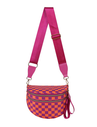 Checkered Magenta and Orange