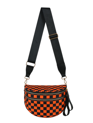 Checkered Orange and Black