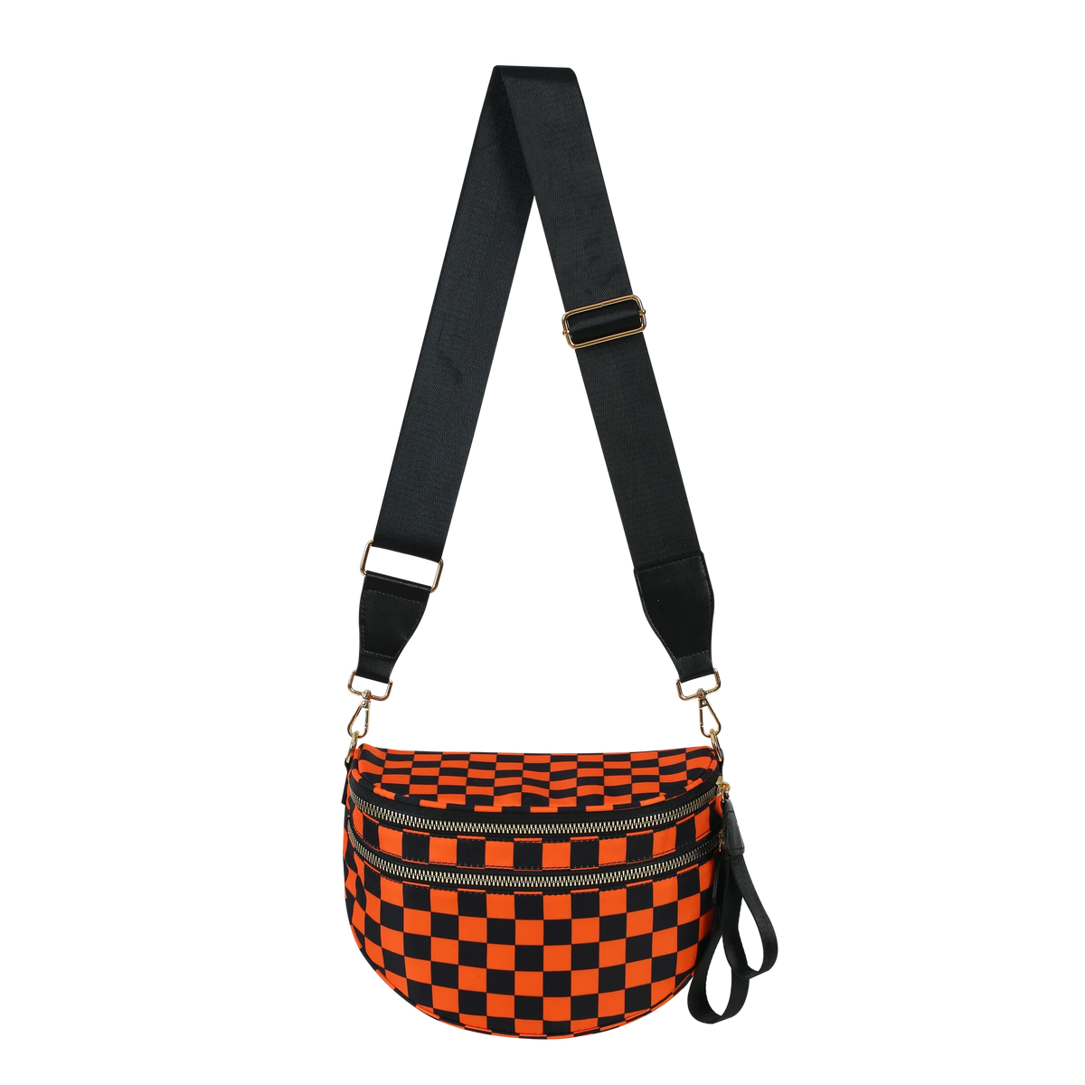 Checkered Orange and Black