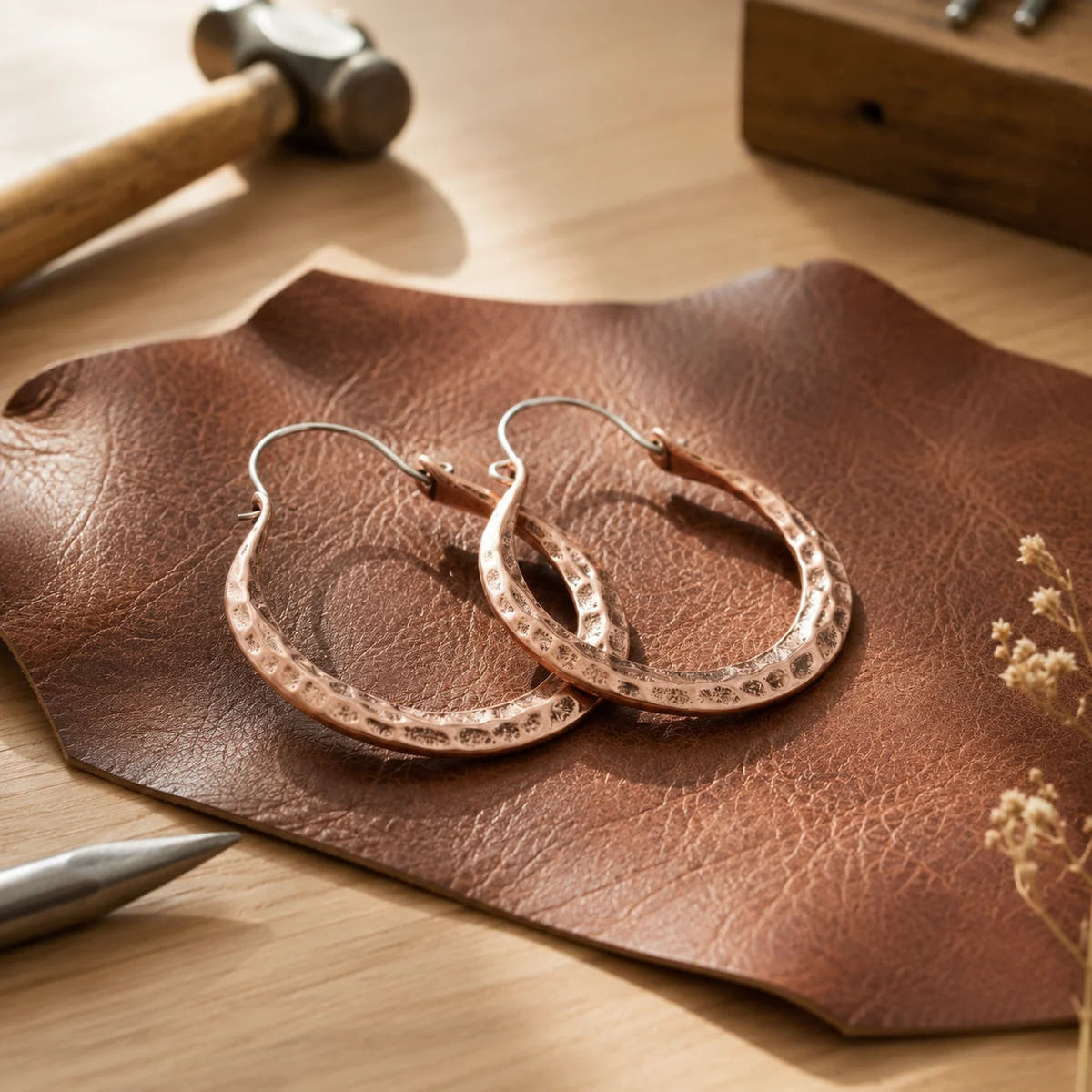 Spark Copper Earrings