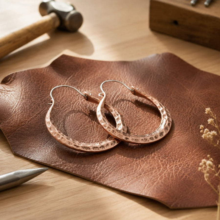 Spark Copper Earrings