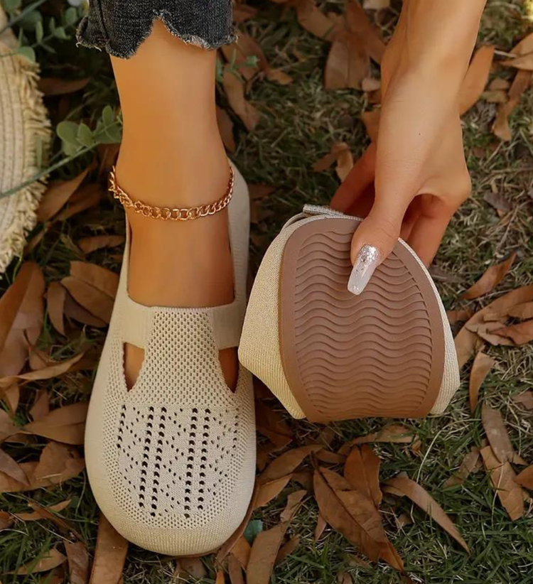 Ronna | Stretch Knit Slip-On Sandals