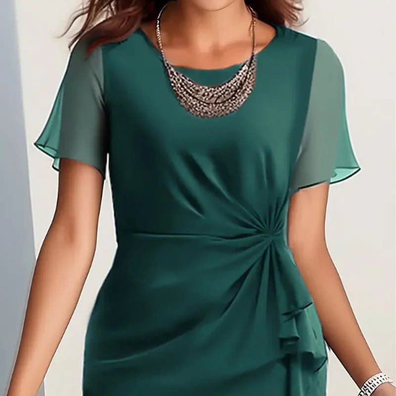Arletta - Soft-Touch Gathered-Waist Dress