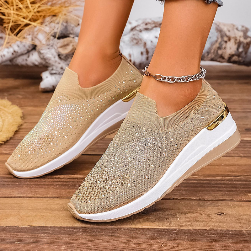 Vanessa | Rhinestone Butterfly Slip-On Sneakers