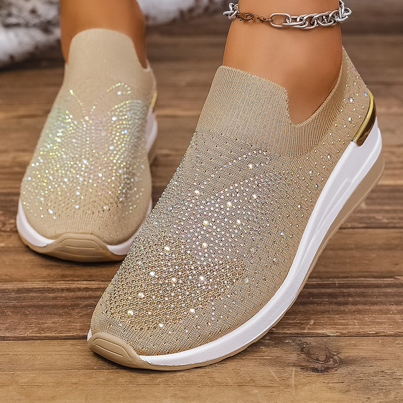 Vanessa | Rhinestone Butterfly Slip-On Sneakers