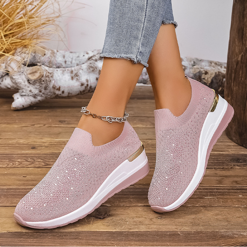 Vanessa | Rhinestone Butterfly Slip-On Sneakers