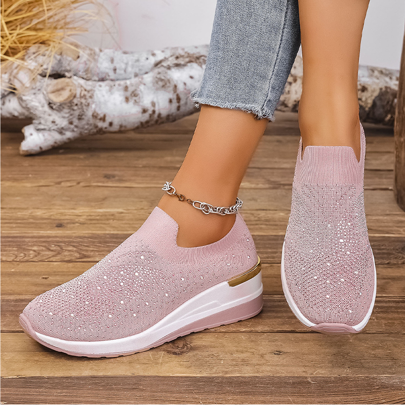 Vanessa | Rhinestone Butterfly Slip-On Sneakers