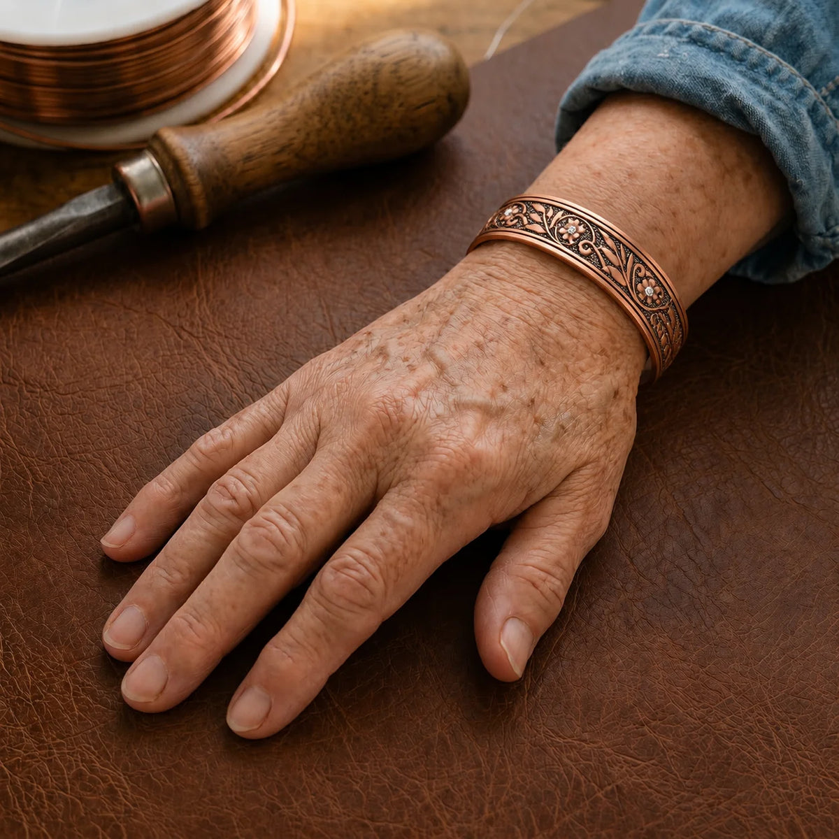 Sprig Copper Bracelet