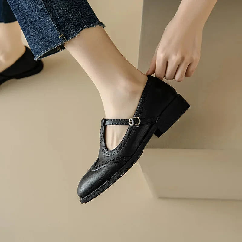 Talia | T-Strap Mary Jane Flats