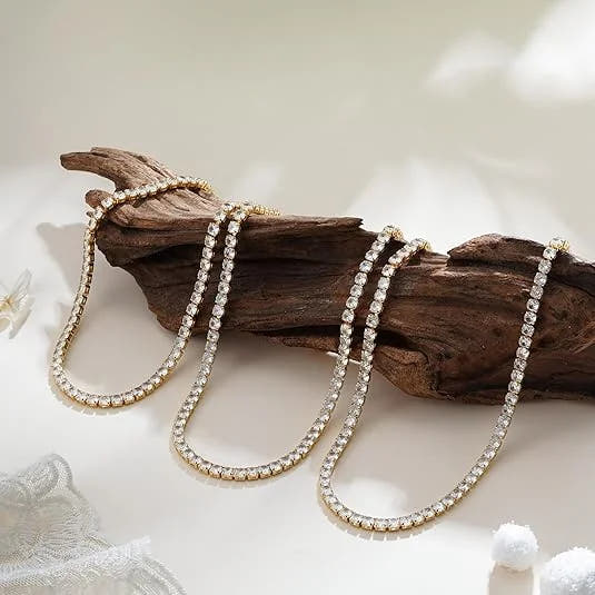 Tennis Necklace | Gold