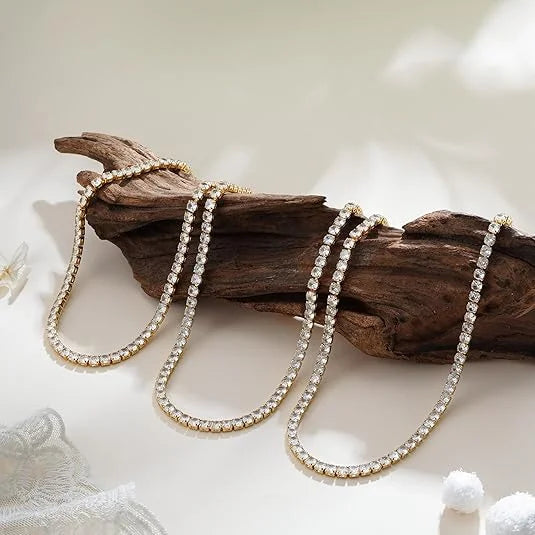 Tennis Necklace | Gold