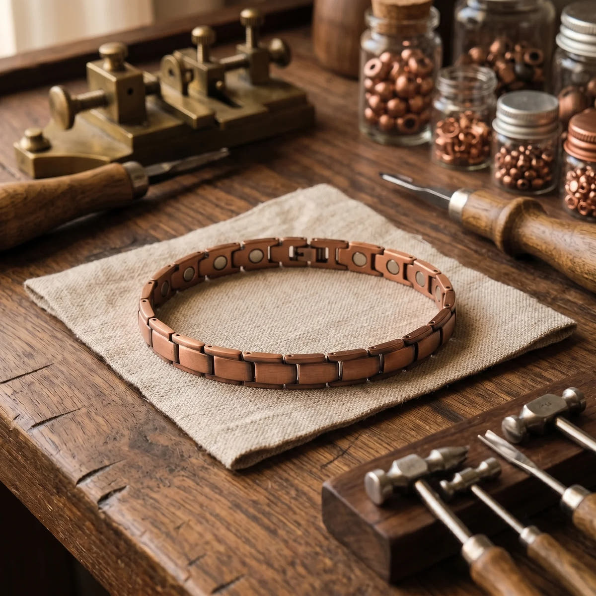 Tideline Copper Anklet