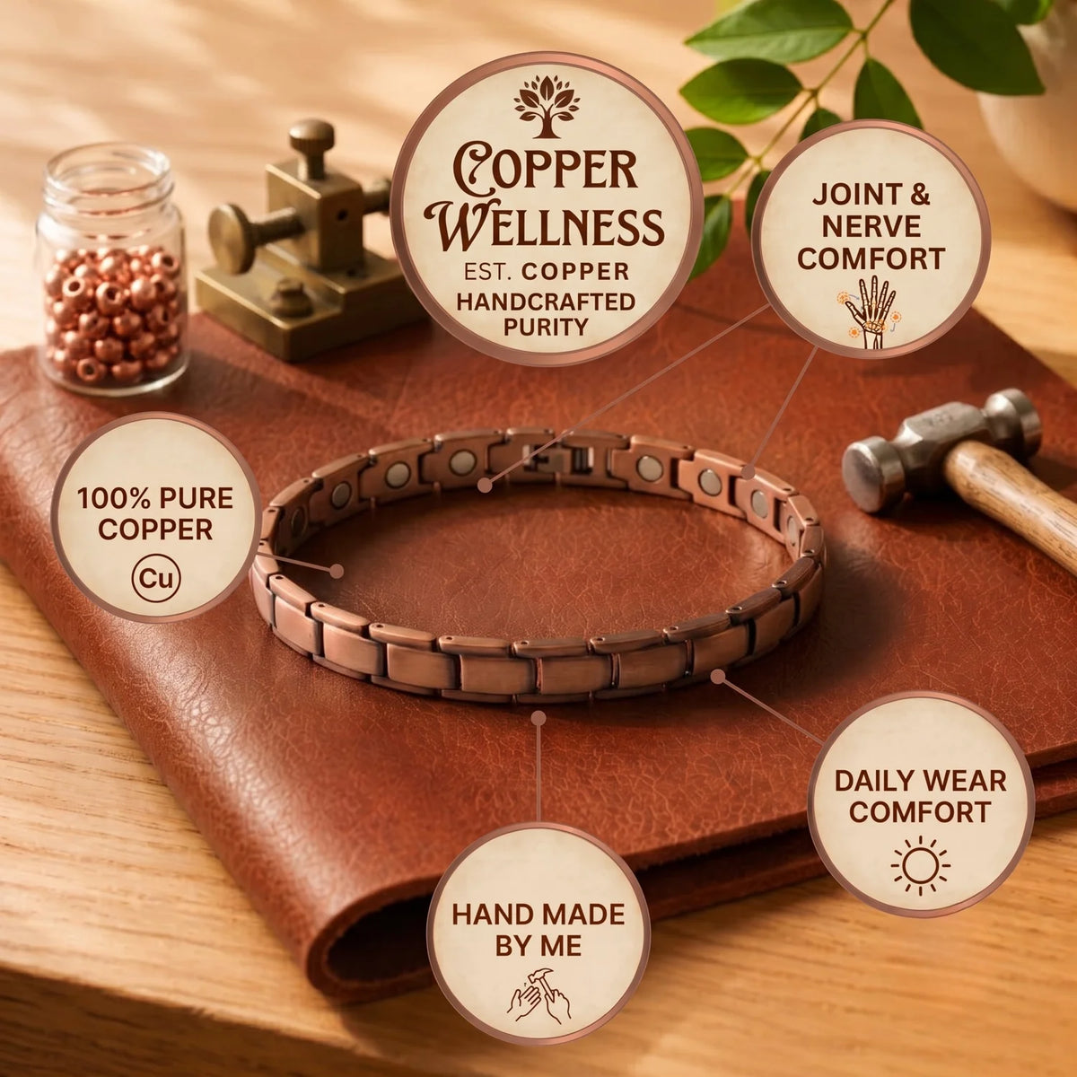 Tideline Copper Anklet