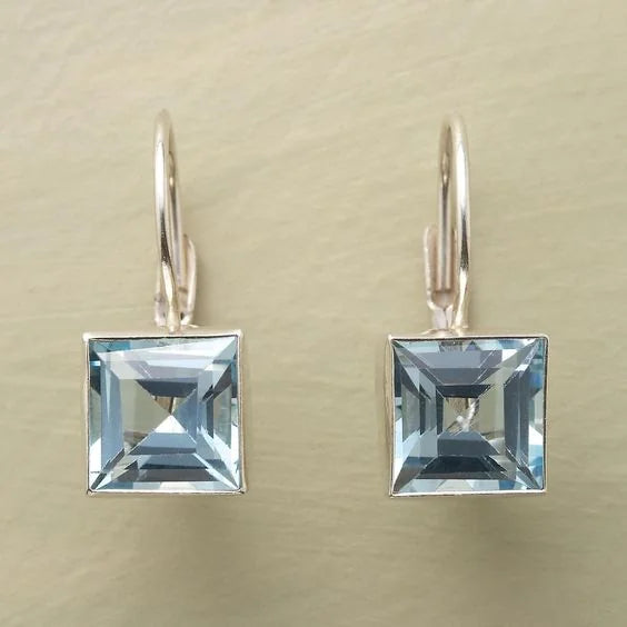 Timeless Blue Glass Earrings