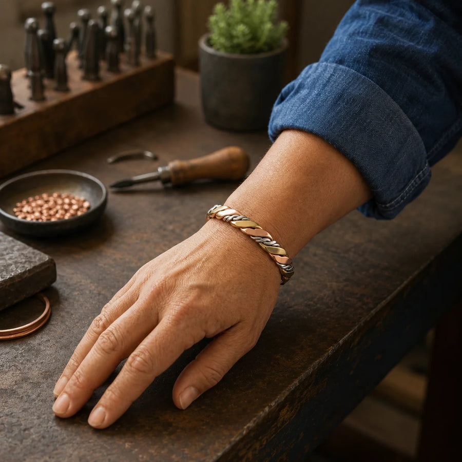Tricolor Copper Bracelet