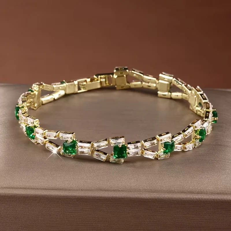 Verde Link Tennis Bracelet | Gold