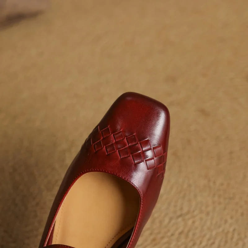 Verity | Square-Toe Mary Jane Flat