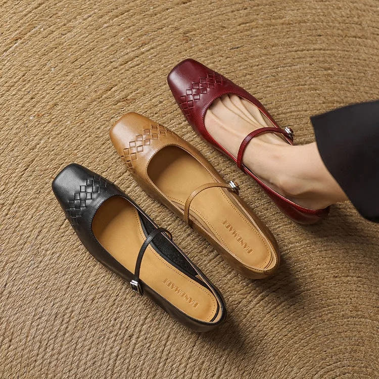 Verity | Square-Toe Mary Jane Flat