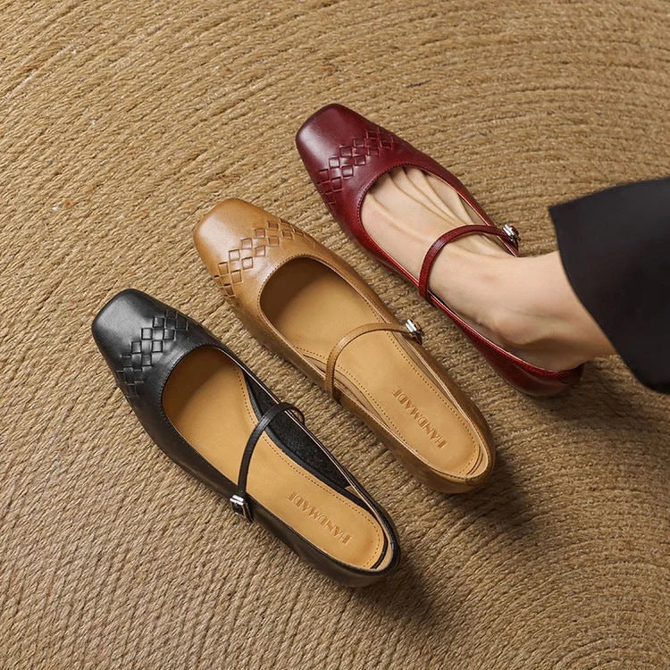 Verity | Square-Toe Mary Jane Flat