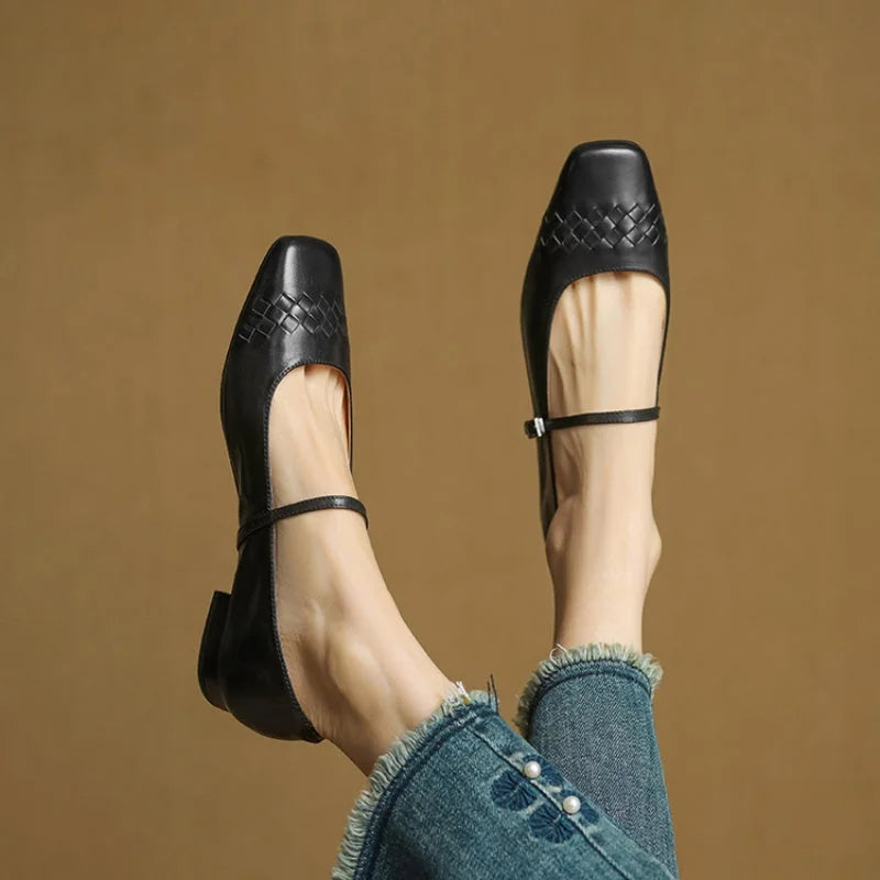 Verity | Square-Toe Mary Jane Flat