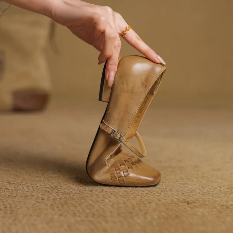 Verity | Square-Toe Mary Jane Flat