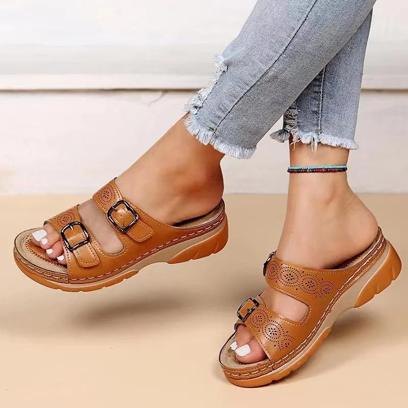 Zelda | Double Buckle Comfort Sandals