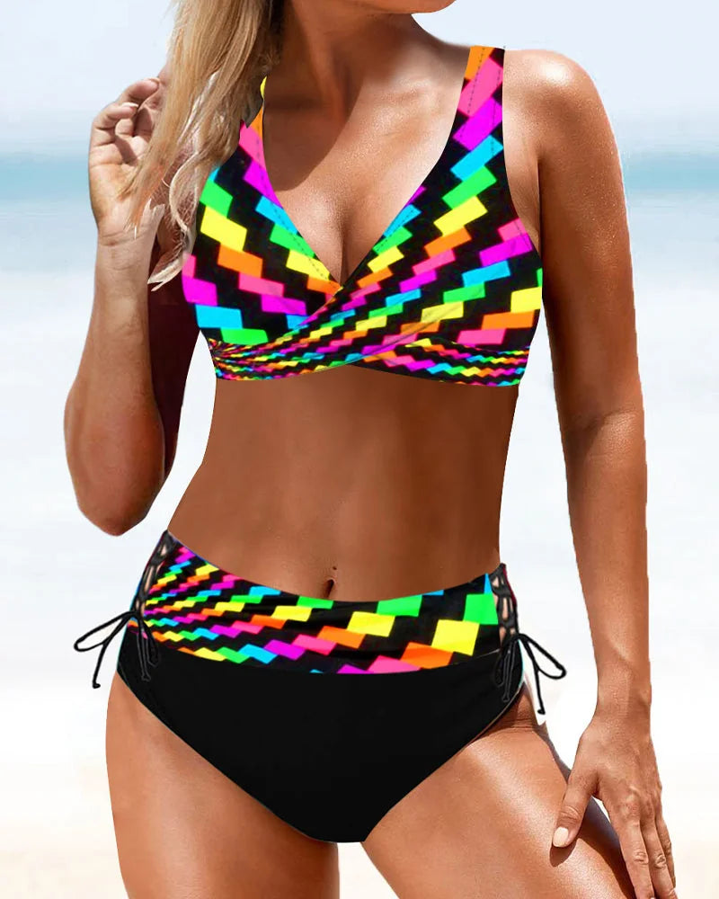 Zelie | Colourful Print Bikini