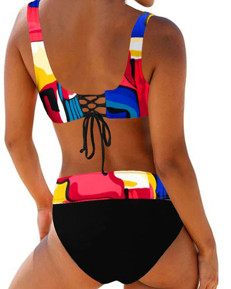 Zelie | Colourful Print Bikini