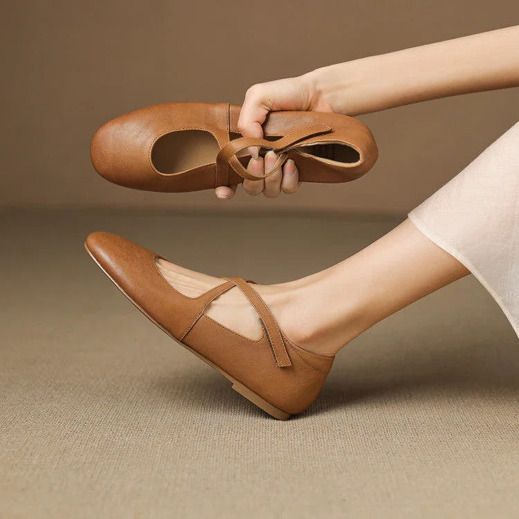 Zeor | Genuine Leather Flats