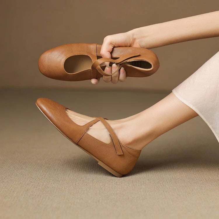 Zeor | Genuine Leather Flats