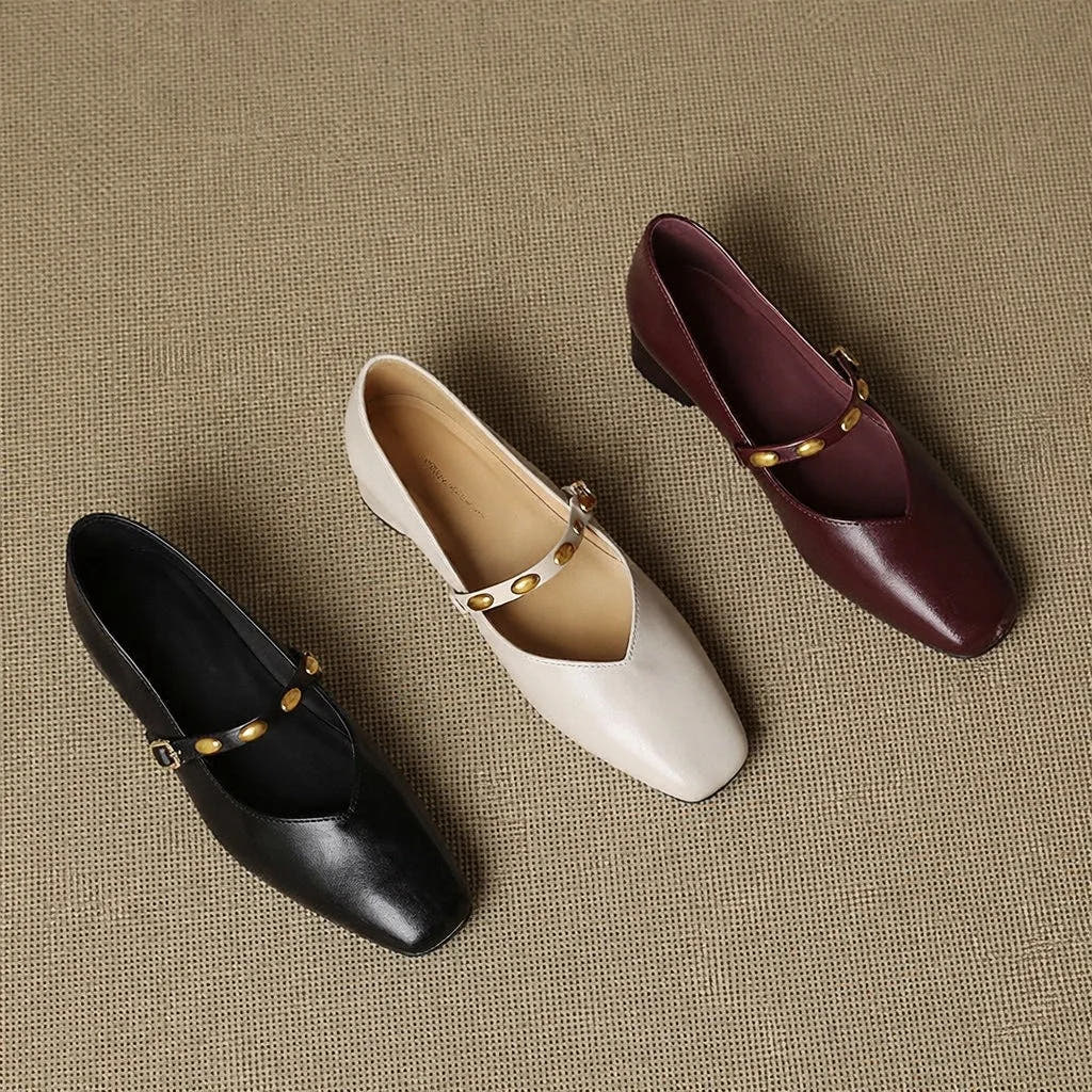 Zyra | Genuine Leather Flats