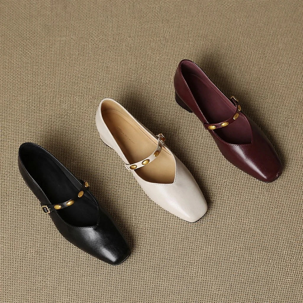 Zyra | Genuine Leather Flats