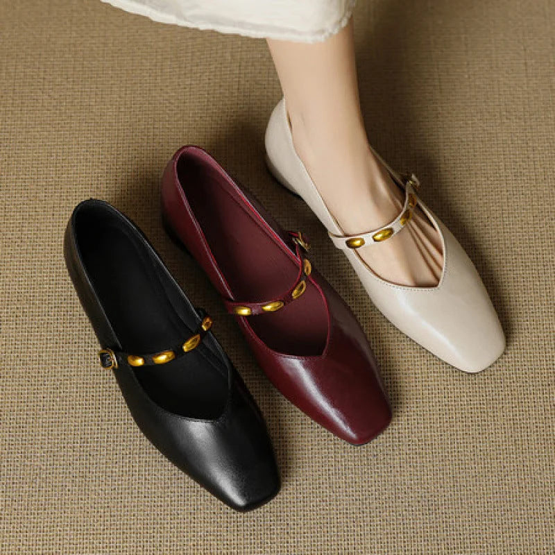 Zyra | Genuine Leather Flats