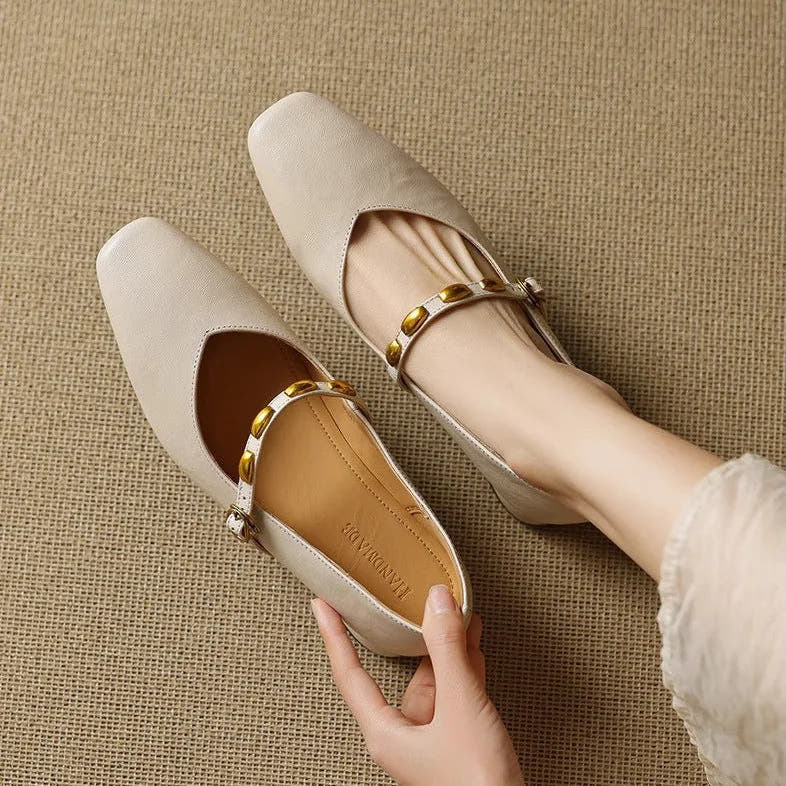 Zyra | Genuine Leather Flats