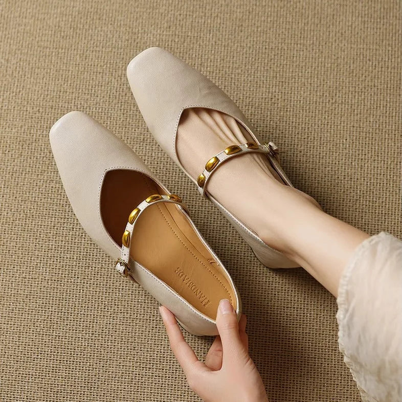 Zyra | Genuine Leather Flats